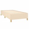 Cama Individual | Cama Para Adultos | Estructura De Cama De Tela Color Crema 80x200 Cm Cfw413310