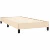 Cama Individual | Cama Para Adultos | Estructura De Cama De Tela Color Crema 80x200 Cm Cfw349063