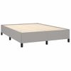 Cama Matrimonial | Cama Para Adultos | Estructura De Cama De Tela Gris Claro 140x190 Cm Cfw460642