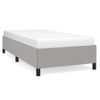 Cama Individual | Cama Para Adultos | Estructura De Cama De Tela Gris Claro 80x200 Cm Cfw350071