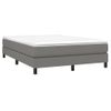 Cama Matrimonial | Cama Para Adultos | Estructura De Cama Box Spring Tela Gris Oscuro 140x200 Cm Cfw185332