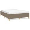 Cama Matrimonial | Cama Para Adultos | Estructura De Cama De Tela Gris Taupe 140x190 Cm Cfw258356