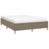 Cama Matrimonial | Cama Para Adultos | Estructura De Cama De Tela Gris Taupe 140x190 Cm Cfw258356