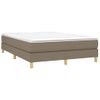 Cama Matrimonial | Cama Para Adultos | Estructura De Cama Box Spring Tela Gris Taupe 140x200 Cm Cfw450665