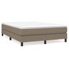 Cama Matrimonial | Cama Para Adultos | Estructura De Cama Box Spring Tela Gris Taupe 140x200 Cm Cfw599348