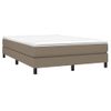 Cama Matrimonial | Cama Para Adultos | Estructura De Cama Box Spring Tela Gris Taupe 140x200 Cm Cfw599348