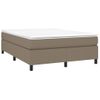 Cama Matrimonial | Cama Para Adultos | Estructura De Cama Box Spring Tela Gris Taupe 140x200 Cm Cfw270442