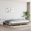 Cama Matrimonial | Cama Para Adultos | Estructura De Cama De Tela Gris Taupe 200x200 Cm Cfw695370