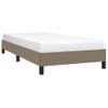 Cama Individual | Cama Para Adultos | Estructura De Cama De Tela Gris Taupe 80x200 Cm Cfw739540