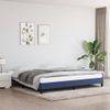 Cama Matrimonial | Cama Para Adultos | Estructura De Cama De Tela Gris Taupe Azul 200x200 Cm Cfw349394