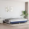 Cama Matrimonial | Cama Para Adultos | Estructura De Cama De Tela Gris Taupe Azul 200x200 Cm Cfw823027