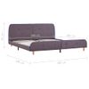 Cama Matrimonial | Cama Para Adultos | Estructura De Cama De Tela Gris Topo 180x200 Cm Cfw862762