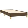 Cama Individual | Cama Para Adultos | Estructura De Cama De Tela Marrón 80x200 Cm Cfw902600