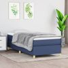 Cama Individual | Cama Para Adultos | Estructura De Cama Box Spring Tela Azul 100x200 Cm Cfw974229