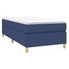 Cama Individual | Cama Para Adultos | Estructura De Cama Box Spring Tela Azul 100x200 Cm Cfw974229