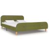 Cama Matrimonial | Cama Para Adultos | Estructura De Cama De Tela Verde 140x200 Cm Cfw500087