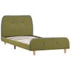 Cama Individual | Cama Para Adultos | Estructura De Cama De Tela Verde 90x200 Cm Cfw260403