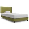 Cama Individual | Cama Para Adultos | Estructura De Cama De Tela Verde 90x200 Cm Cfw655734