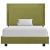 Cama Individual | Cama Para Adultos | Estructura De Cama De Tela Verde 90x200 Cm Cfw655734