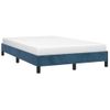 Cama Matrimonial | Cama Para Adultos | Estructura De Cama De Terciopelo Azul 120x200 Cm Cfw688657