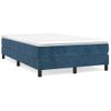 Cama Matrimonial | Cama Para Adultos | Estructura De Cama De Terciopelo Azul 120x200 Cm Cfw685126