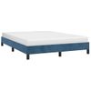 Cama Matrimonial | Cama Para Adultos | Estructura De Cama De Terciopelo Azul 140x190 Cm Cfw678518