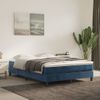 Cama Matrimonial | Cama Para Adultos | Estructura De Cama Box Spring Terciopelo Azul Oscuro 140x190 Cm Cfw330831