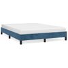 Cama Matrimonial | Cama Para Adultos | Estructura De Cama De Terciopelo Azul 140x200 Cm Cfw172486