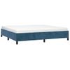 Cama Matrimonial | Cama Para Adultos | Estructura De Cama De Terciopelo Azul 200x200 Cm Cfw450866