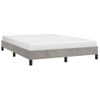 Cama Matrimonial | Cama Para Adultos | Estructura De Cama De Terciopelo Gris Claro 140x190 Cm Cfw704256