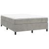 Cama Matrimonial | Cama Para Adultos | Estructura De Cama Box Spring Terciopelo Gris Claro 140x200 Cm Cfw139094