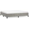 Cama Matrimonial | Cama Para Adultos | Estructura De Cama De Terciopelo Gris Claro 180x200 Cm Cfw101279