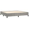 Cama Matrimonial | Cama Para Adultos | Estructura De Cama De Terciopelo Gris Claro 180x200 Cm Cfw101279