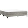 Cama Matrimonial | Cama Para Adultos | Estructura De Cama Box Spring Terciopelo Gris Claro 180x200 Cm Cfw202451