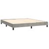 Cama Matrimonial | Cama Para Adultos | Estructura De Cama Box Spring Terciopelo Gris Claro 180x200 Cm Cfw202451