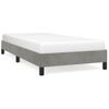 Cama Individual | Cama Para Adultos | Estructura De Cama De Terciopelo Gris Claro 80x200 Cm Cfw839708