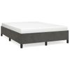 Cama Matrimonial | Cama Para Adultos | Estructura De Cama De Terciopelo Gris Oscuro 140x190 Cm Cfw310342