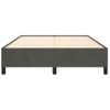 Cama Matrimonial | Cama Para Adultos | Estructura De Cama De Terciopelo Gris Oscuro 140x190 Cm Cfw310342