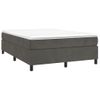 Cama Matrimonial | Cama Para Adultos | Estructura De Cama Box Spring Terciopelo Gris Oscuro 140x200 Cm Cfw586471