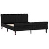 Cama Matrimonial | Cama Para Adultos | Estructura De Cama De Terciopelo Negro 140x200 Cm Cfw446280