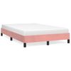 Cama Matrimonial | Cama Para Adultos | Estructura De Cama De Terciopelo Rosa 120x200 Cm Cfw370590