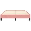 Cama Matrimonial | Cama Para Adultos | Estructura De Cama De Terciopelo Rosa 120x200 Cm Cfw370590