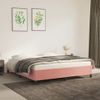 Cama Matrimonial | Cama Para Adultos | Estructura De Cama De Terciopelo Rosa 160x200 Cm Cfw176413