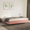 Cama Matrimonial | Cama Para Adultos | Estructura De Cama De Terciopelo Rosa 200x200 Cm Cfw793589