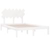 Cama Matrimonial | Cama Para Adultos | Estructura De Cama Doble Madera Maciza Blanca 135x190 Cm Cfw387613