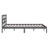 Cama Matrimonial | Cama Para Adultos | Estructura De Cama Madera Maciza Gris 135x190 Cm Cfw622467