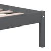 Cama Matrimonial | Cama Para Adultos | Estructura De Cama Madera Maciza Gris 135x190 Cm Cfw622467