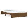 Cama Matrimonial | Cama Para Adultos | Estructura De Cama Doble Madera Maciza Marrón Miel 120x190 Cm Cfw493934