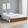 Cama Matrimonial | Cama Para Adultos | Estructura De Cama Doble Madera Maciza Marrón Miel 120x190 Cm Cfw140524