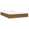 Cama Matrimonial | Cama Para Adultos | Estructura De Cama Doble Madera Maciza Marrón Miel 120x190 Cm Cfw140524